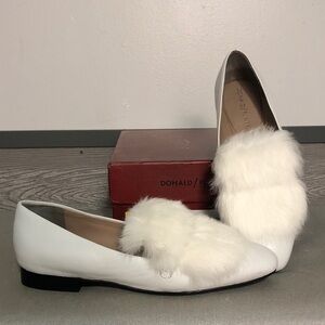 Donald J Pliner Leather and Fur Loafers